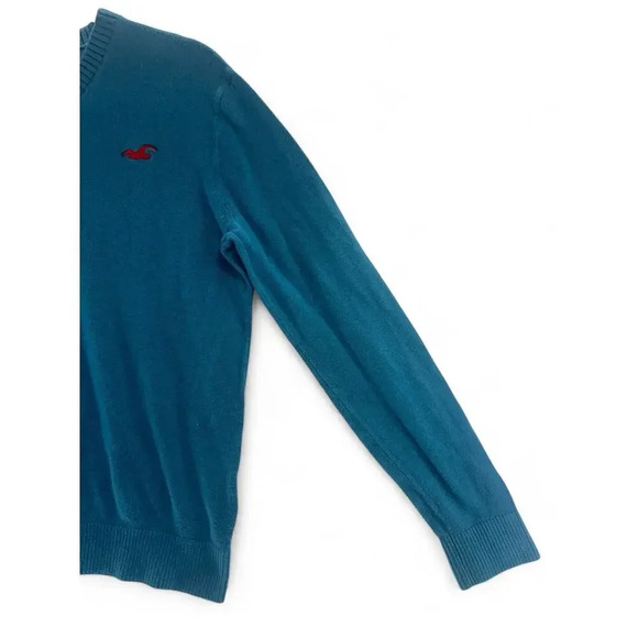 Hollister Co Mens Sweater Blue V-neckline Long Sleeve Pullover Preppy Small - Picture 4 of 5